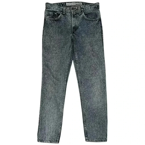 Levi’s 512 Vintage Silver Tab Black Wash Straight Slim Jeans - Picture 4 of 7